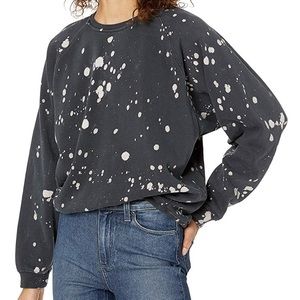 Bleach Splatter Oversized Sweatshirt NWOT